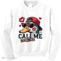 Call Me Valentines Duck Hunting Lover For Hunter Kids Sweatshirt thumb 0
