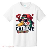 Call Me Valentines Duck Hunting Lover For Hunter Kids T-Shirt thumb 0