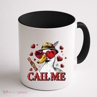 Call Me Valentines Duck Hunting Lover For Hunter Coffee Mug thumb 1