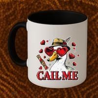 Call Me Valentines Duck Hunting Lover For Hunter Coffee Mug thumb 2
