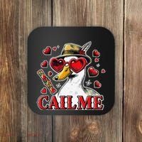 Call Me Valentines Duck Hunting Lover For Hunter Coaster thumb 0