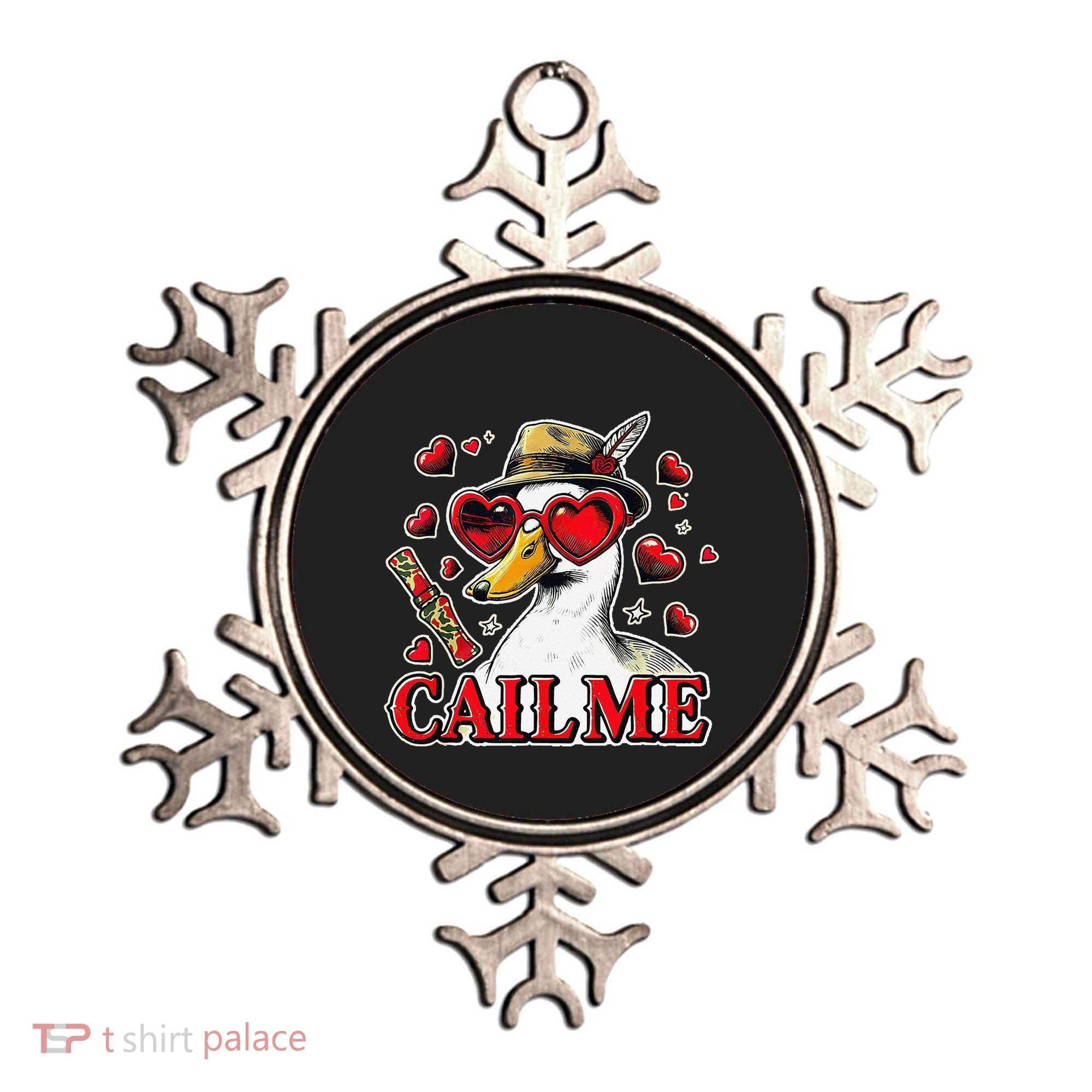 Call Me Valentines Duck Hunting Lover For Hunter Ornament
