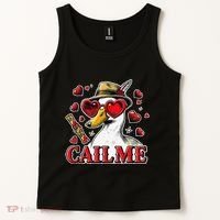 Call Me Valentines Duck Hunting Lover For Hunter Tank Top thumb 2