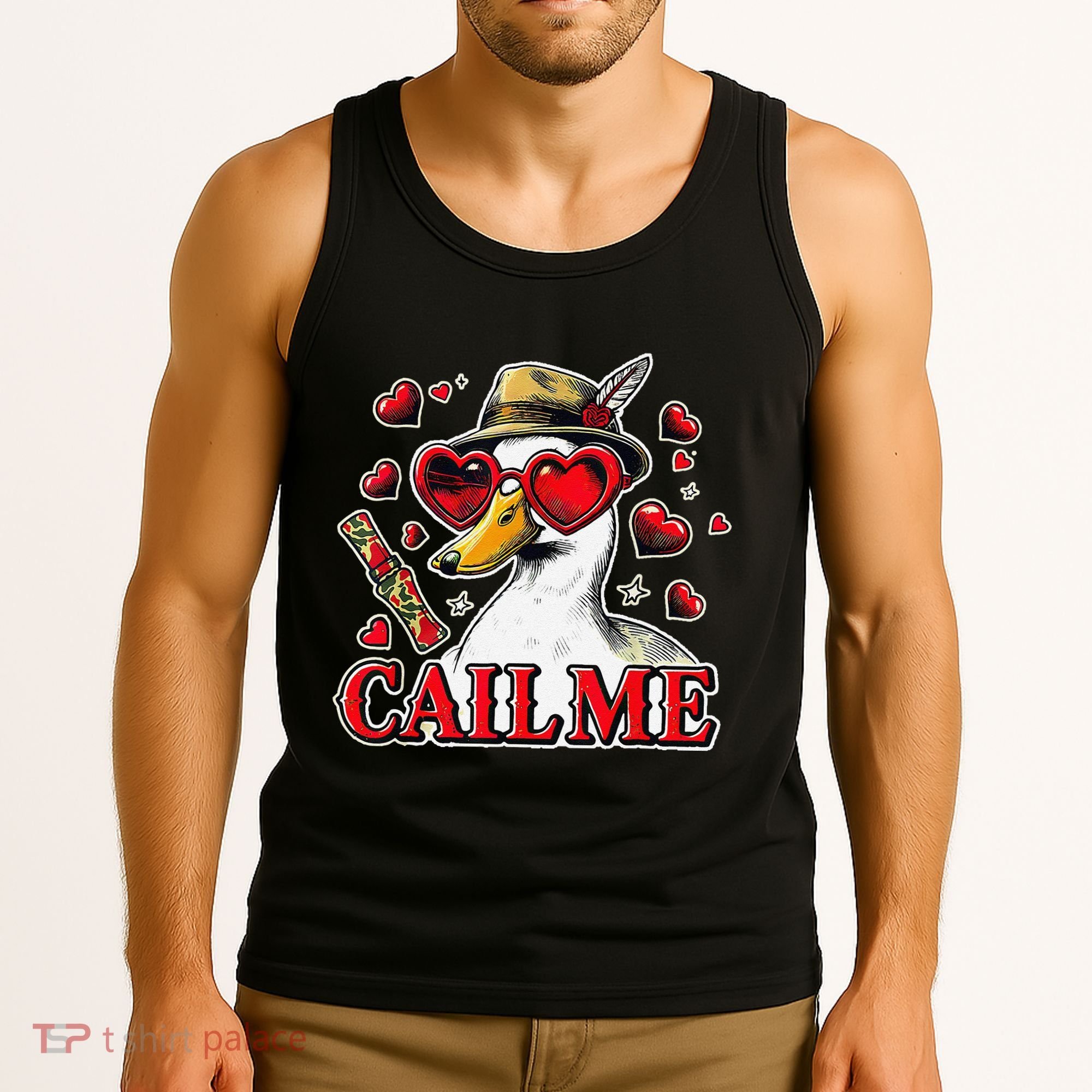 Call Me Valentines Duck Hunting Lover For Hunter Tank Top