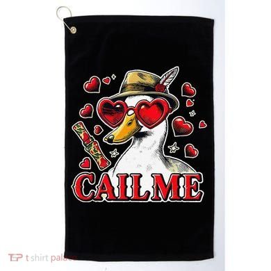Call Me Valentines Duck Hunting Lover For Hunter Golf Towel