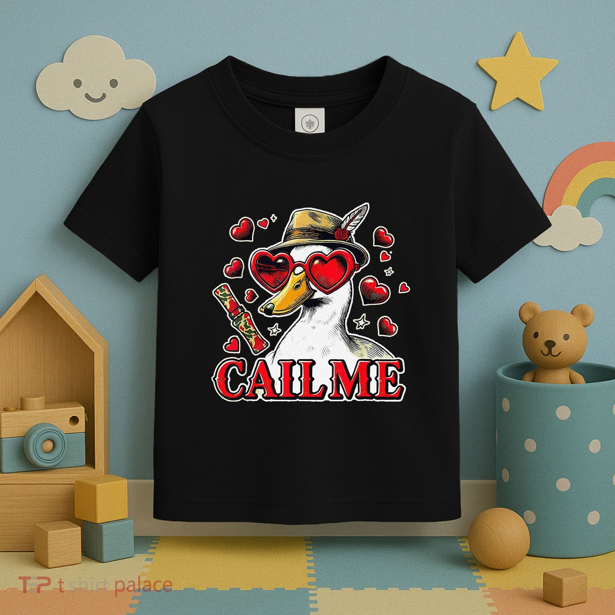 Call Me Valentines Duck Hunting Lover For Hunter Toddler T-Shirt