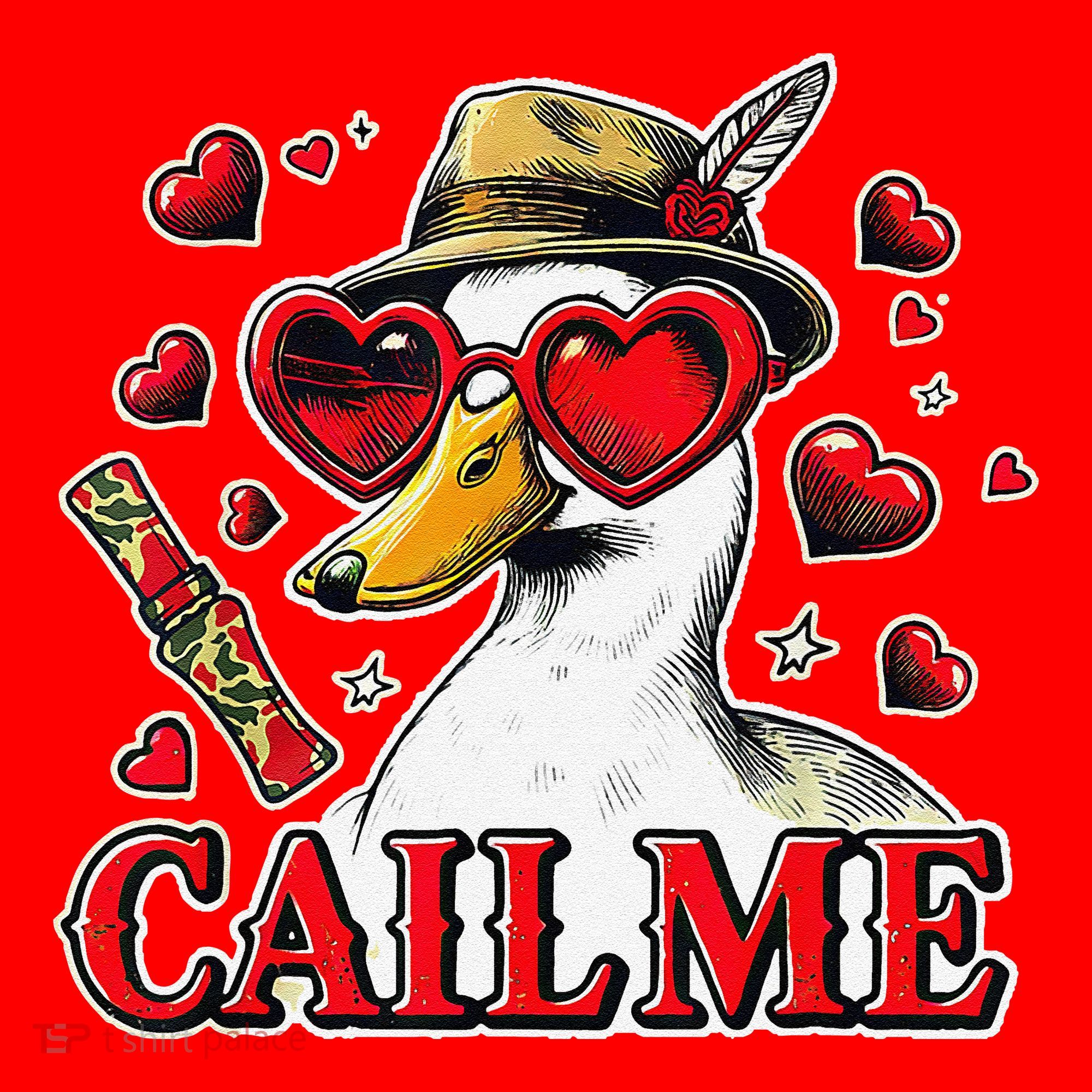 Call Me Valentines Duck Hunting Lover For Hunter Santa Hat