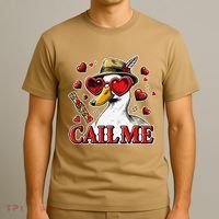 Call Me Valentines Duck Hunting Lover For Hunter T-Shirt thumb 3