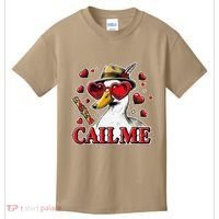 Call Me Valentines Duck Hunting Lover For Hunter Kids T-Shirt thumb 0