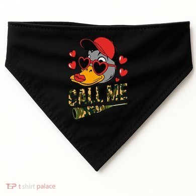 Call Me Valentines Duck Hunting Lover For Hunter USA-Made Doggie Bandana