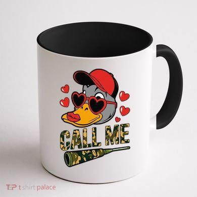 Call Me Valentines Duck Hunting Lover For Hunter Coffee Mug back