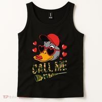 Call Me Valentines Duck Hunting Lover For Hunter Tank Top thumb 2