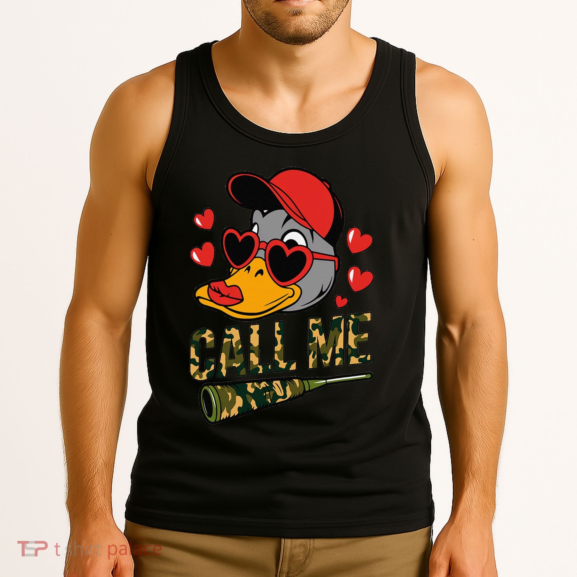 Call Me Valentines Duck Hunting Lover For Hunter Tank Top