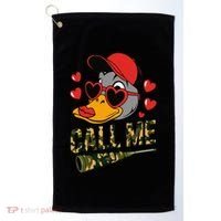 Call Me Valentines Duck Hunting Lover For Hunter Golf Towel thumb 0