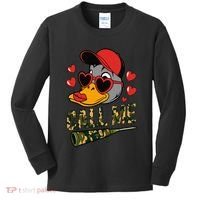 Call Me Valentines Duck Hunting Lover For Hunter Kids Long Sleeve Shirt thumb 0