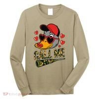Call Me Valentines Duck Hunting Lover For Hunter Long Sleeve Shirt thumb 0