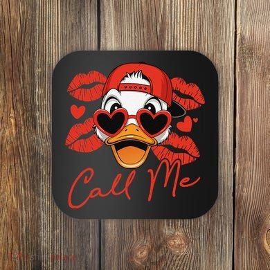 Call Me Valentines Duck Hunting Lover For Hunter Coaster
