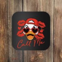 Call Me Valentines Duck Hunting Lover For Hunter Coaster thumb 0