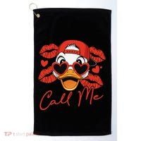 Call Me Valentines Duck Hunting Lover For Hunter Golf Towel thumb 0