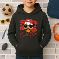 Call Me Valentines Duck Hunting Lover For Hunter Kids Hoodie thumb 2