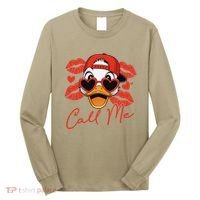 Call Me Valentines Duck Hunting Lover For Hunter Long Sleeve Shirt thumb 0