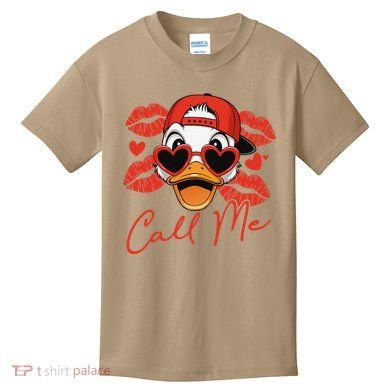 Call Me Valentines Duck Hunting Lover For Hunter Kids T-Shirt