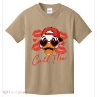 Call Me Valentines Duck Hunting Lover For Hunter Kids T-Shirt thumb 0