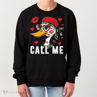 Call Me Valentines Duck Hunting Lover For Hunter Women's Sweatshirt