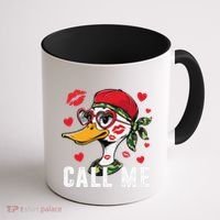 Call Me Valentines Duck Hunting Lover For Hunter Coffee Mug thumb 1