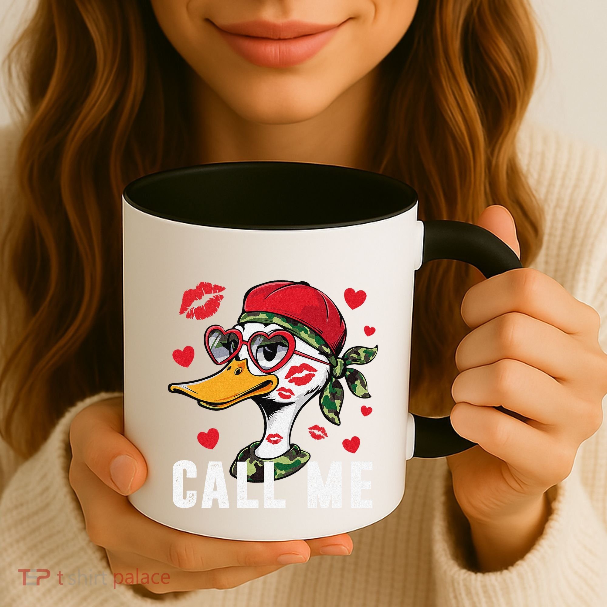 Call Me Valentines Duck Hunting Lover For Hunter Coffee Mug