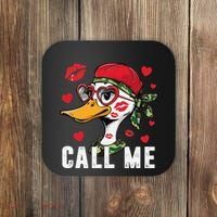 Call Me Valentines Duck Hunting Lover For Hunter Coaster thumb 0