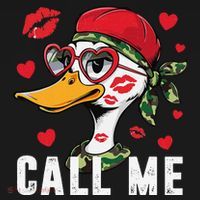 Call Me Valentines Duck Hunting Lover For Hunter Coaster thumb 2
