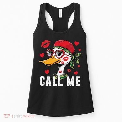 Call Me Valentines Duck Hunting Lover For Hunter Women's Tank Top