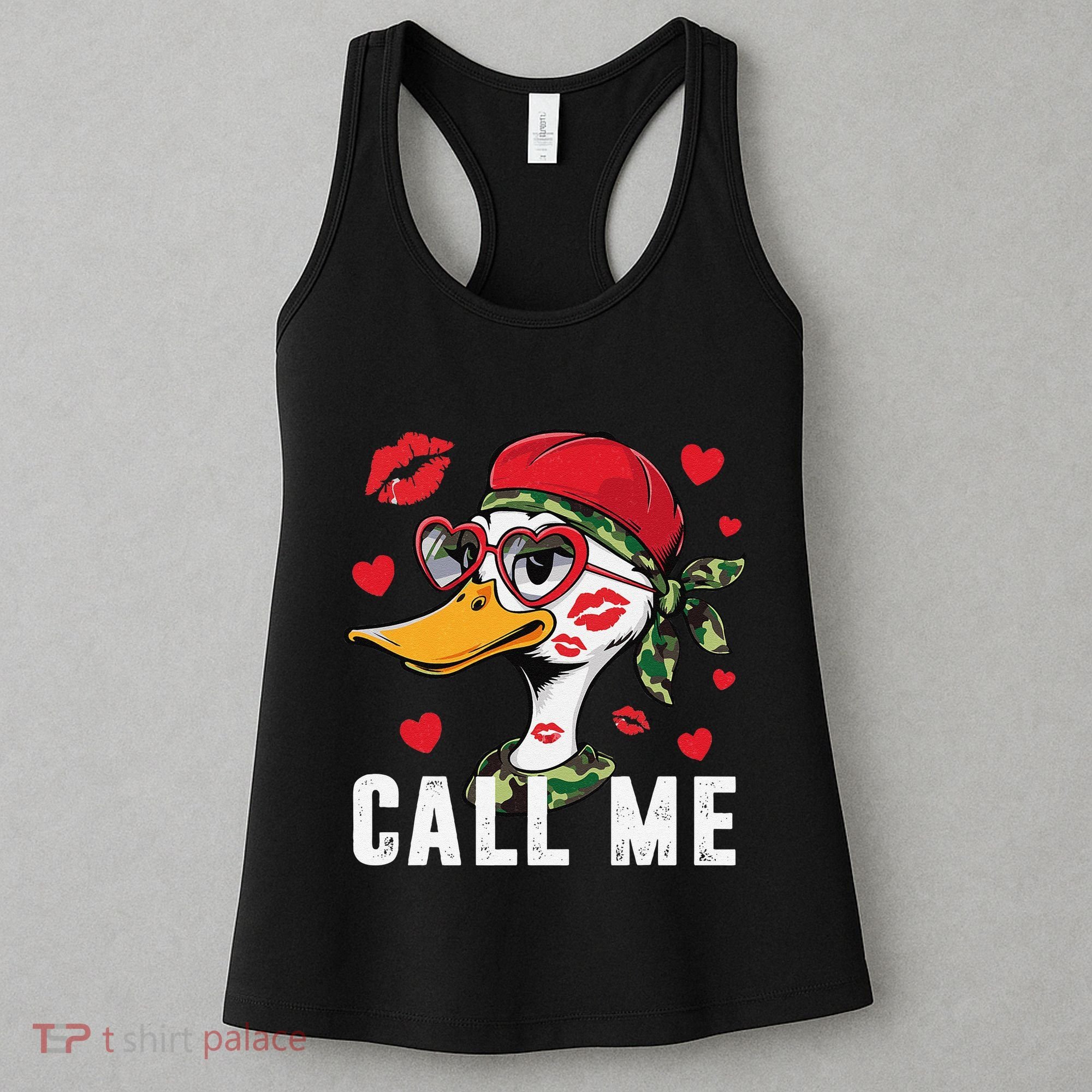 Call Me Valentines Duck Hunting Lover For Hunter Women's Tank Top