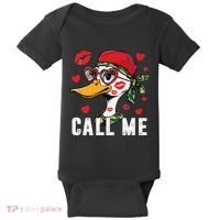Call Me Valentines Duck Hunting Lover For Hunter Baby Bodysuit thumb 0