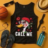 Call Me Valentines Duck Hunting Lover For Hunter Tank Top thumb 4
