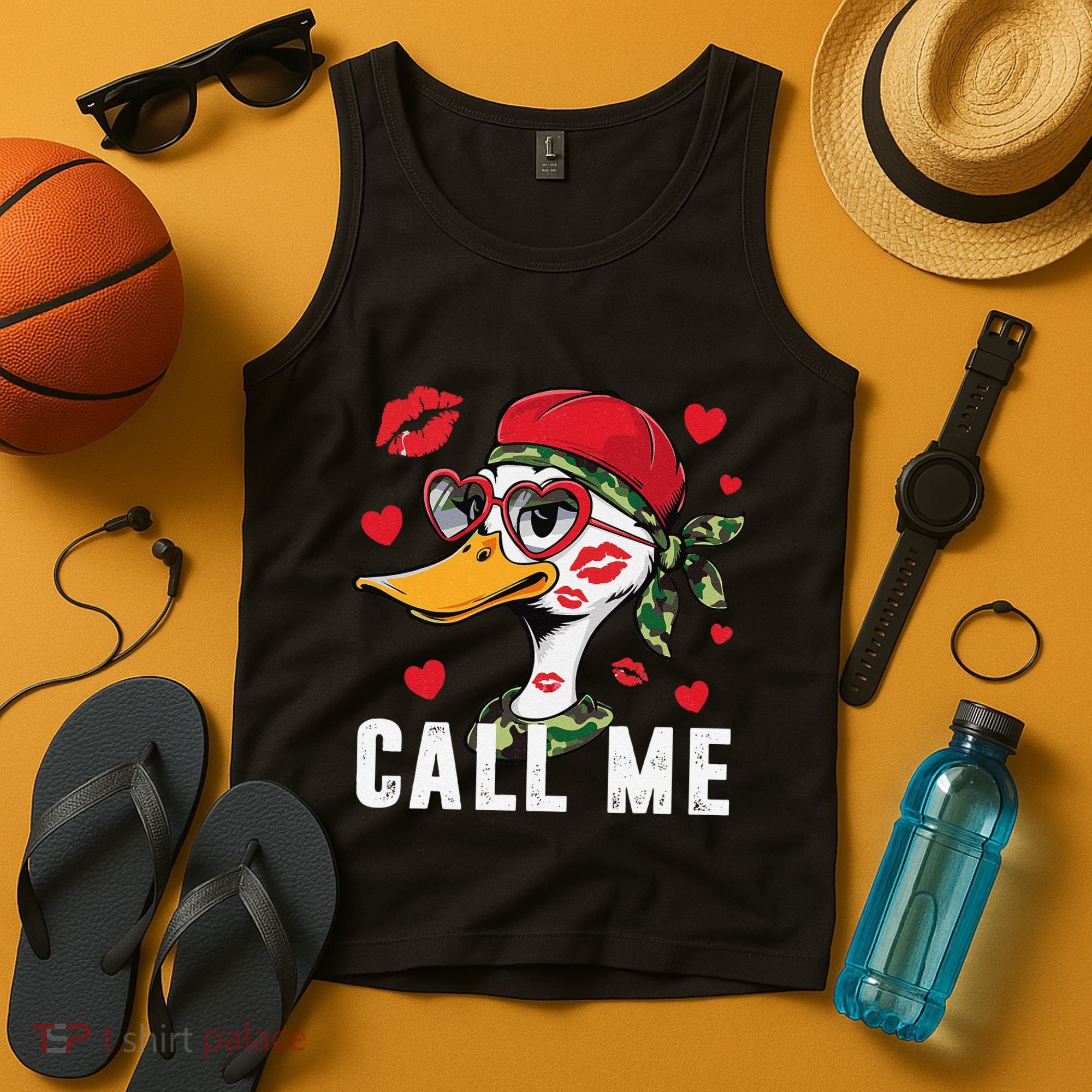 Call Me Valentines Duck Hunting Lover For Hunter Tank Top