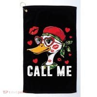 Call Me Valentines Duck Hunting Lover For Hunter Golf Towel thumb 0