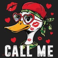 Call Me Valentines Duck Hunting Lover For Hunter Golf Towel thumb 3