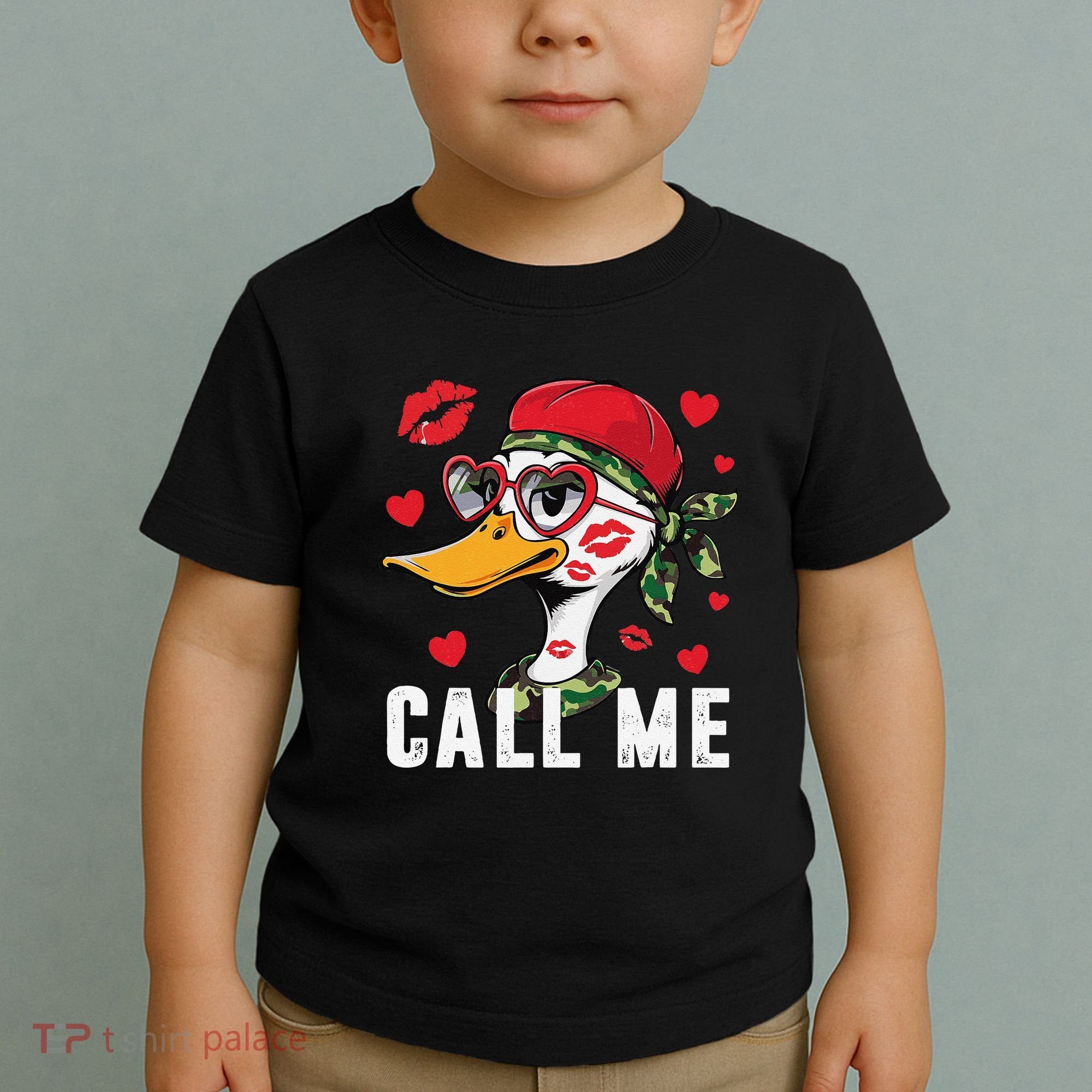 Call Me Valentines Duck Hunting Lover For Hunter Toddler T-Shirt