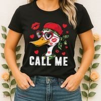 Call Me Valentines Duck Hunting Lover For Hunter Women's T-Shirt thumb 2