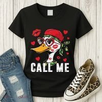 Call Me Valentines Duck Hunting Lover For Hunter Women's T-Shirt thumb 3