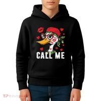 Call Me Valentines Duck Hunting Lover For Hunter Kids Hoodie thumb 4