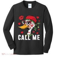 Call Me Valentines Duck Hunting Lover For Hunter Kids Long Sleeve Shirt thumb 0