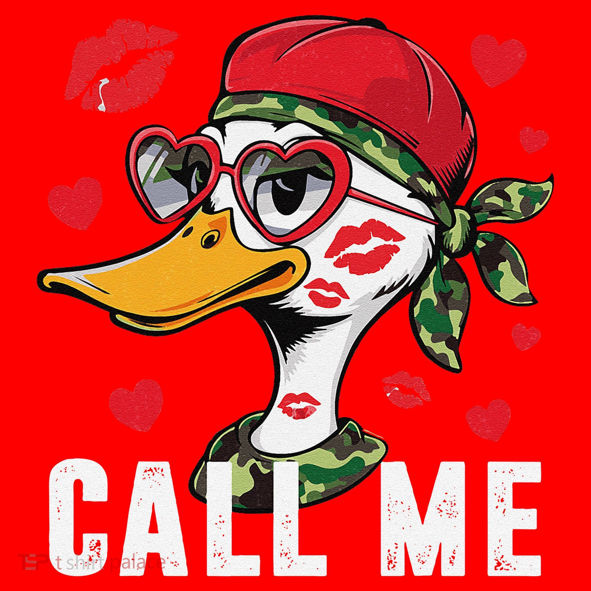Call Me Valentines Duck Hunting Lover For Hunter Santa Hat