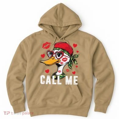Call Me Valentines Duck Hunting Lover For Hunter Hoodie