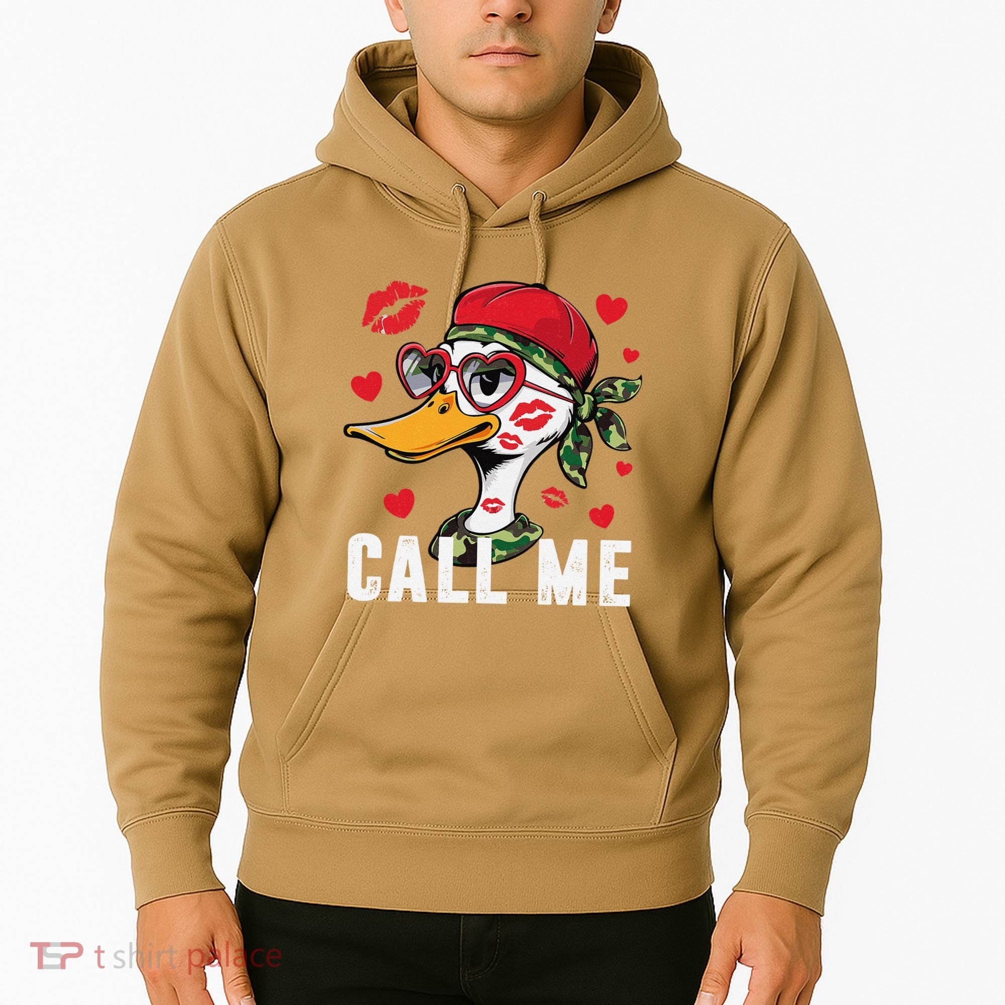 Call Me Valentines Duck Hunting Lover For Hunter Hoodie