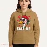 Call Me Valentines Duck Hunting Lover For Hunter Hoodie thumb 5