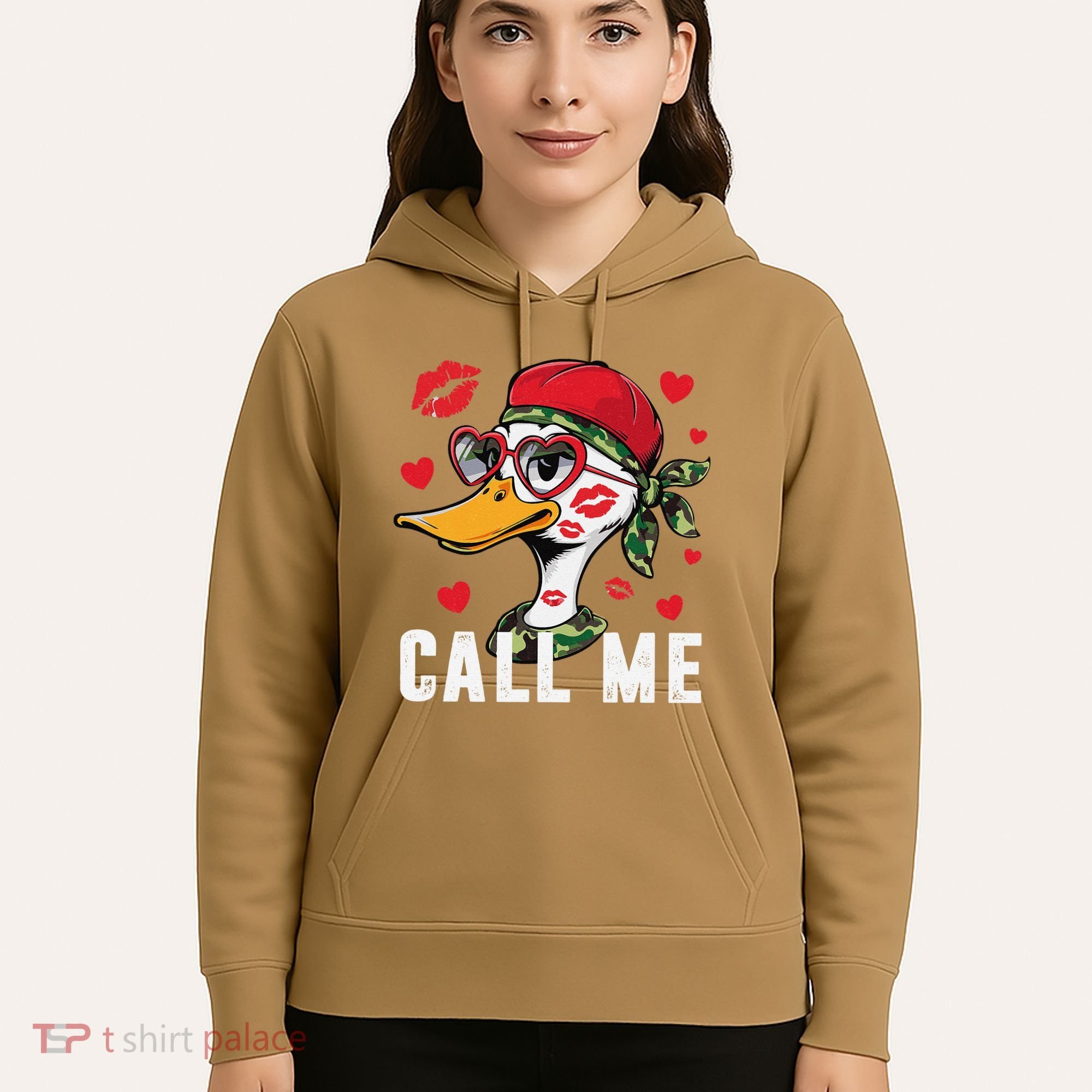 Call Me Valentines Duck Hunting Lover For Hunter Hoodie