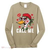 Call Me Valentines Duck Hunting Lover For Hunter Long Sleeve Shirt thumb 0